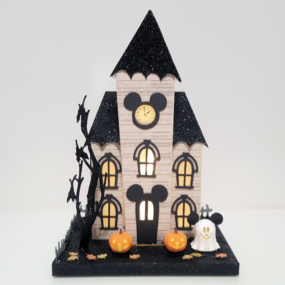 NEW Pottery Barn Kids Disney Mickey Mouse Light-Up Halloween Mantel Village NIB